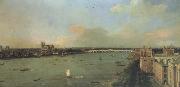 Canaletto Il Tamigi col ponte di Westminster nel fondo (mk21) oil on canvas
