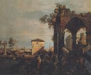 Canaletto Paesaggio con rovine (mk21) oil on canvas