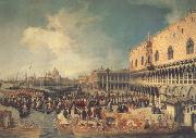 Canaletto Ricevimento del'ambasciatore imperiale al palazzo Ducale (mk21) oil on canvas