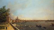 Canaletto View of London The Thames from Somerset House towards the City (mk25) oil painting on canvas