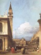 Canaletto The Piazzetta towards the Torre dell'Orologio (mk25) oil on canvas