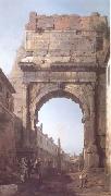 Canaletto The Arch of Titus (mk25) oil on canvas