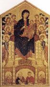 Cimabue Madonna and Child Enthroned with Angels and Prophets oil on canvas
