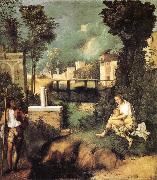 Giorgione La Tempesta oil on canvas