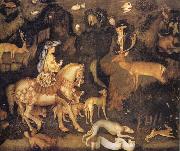 PISANELLO The Vision of St Eustace oil on canvas