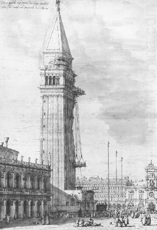 Canaletto The Piazzetta: Looking North, the Campanile under Repair bdr china oil painting image
