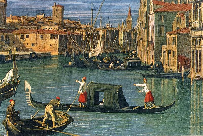 Canaletto The Grand Canal and the Church of the Salute (detail) ffg china oil painting image