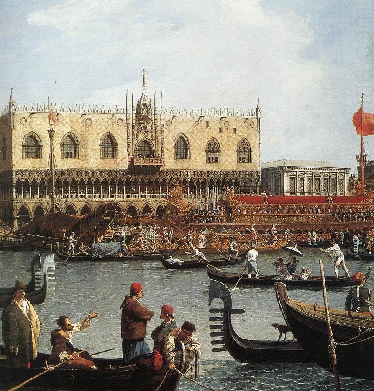 Canaletto Return of the Bucentoro to the Molo on Ascension Day (detail) d china oil painting image