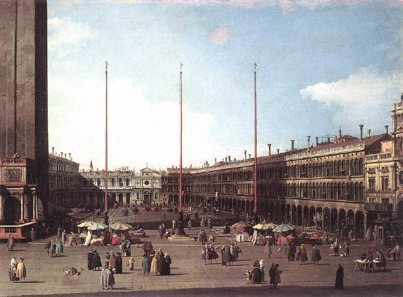 Canaletto Piazza San Marco, Looking toward San Geminiano df china oil painting image