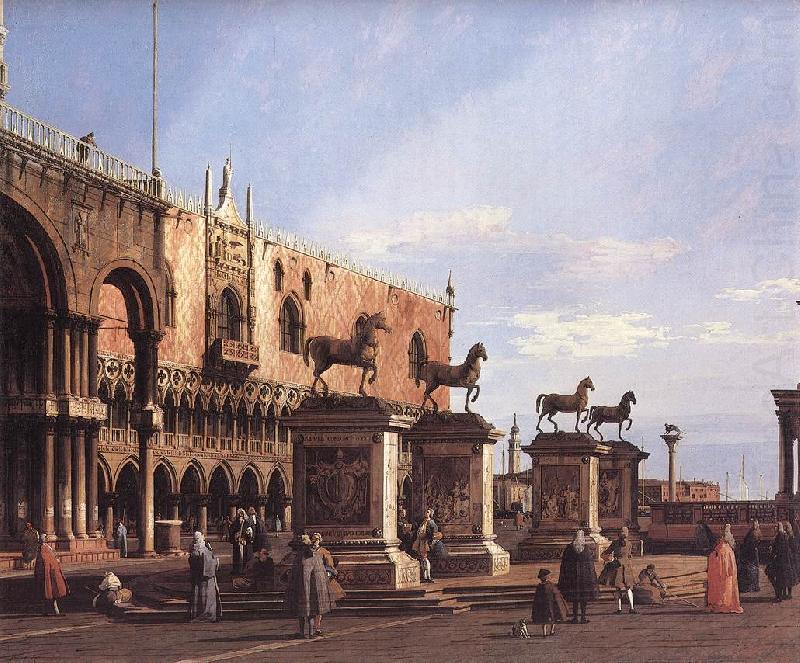 Canaletto Capriccio: The Horses of San Marco in the Piazzetta china oil painting image