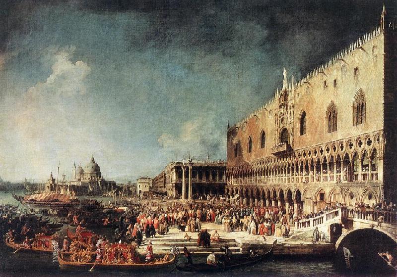 Canaletto Arrival of the French Ambassador in Venice d china oil painting image