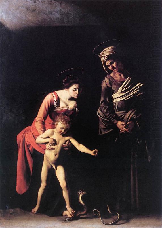 Caravaggio Madonna with the Serpent df china oil painting image
