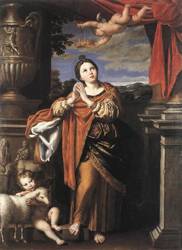 Domenichino Saint Agnes drtw china oil painting image