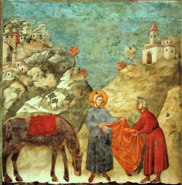 Giotto Saint Francis Giving his Mantle to a Poor Man china oil painting image
