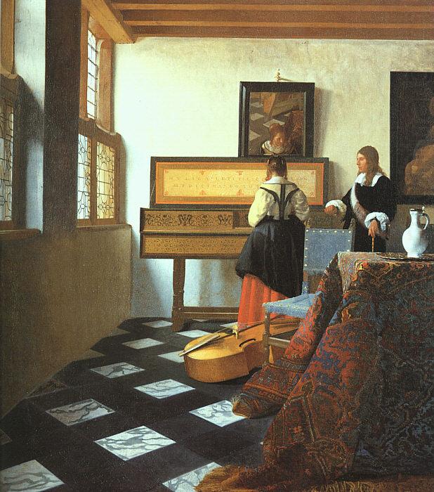 JanVermeer The Music Lesson-o china oil painting image