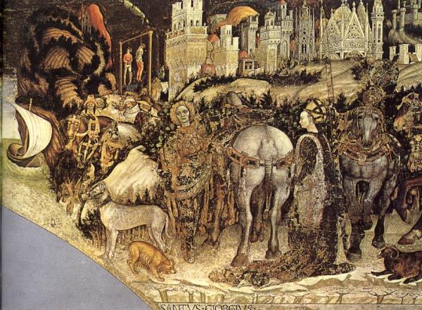 PISANELLO Saint George and the Princess of Trebizond (detail) sg china oil painting image