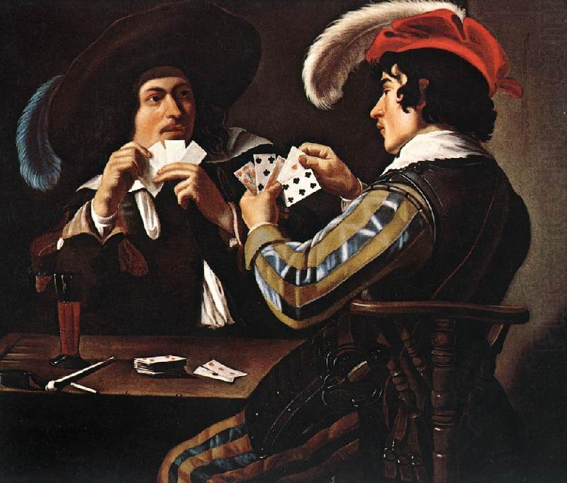 ROMBOUTS, Theodor The Card Players  at china oil painting image