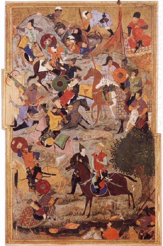 Bihzad Tamerlane leading the assault of the castle of the knights of the Hospitallers of Saint john at Smyrna china oil painting image