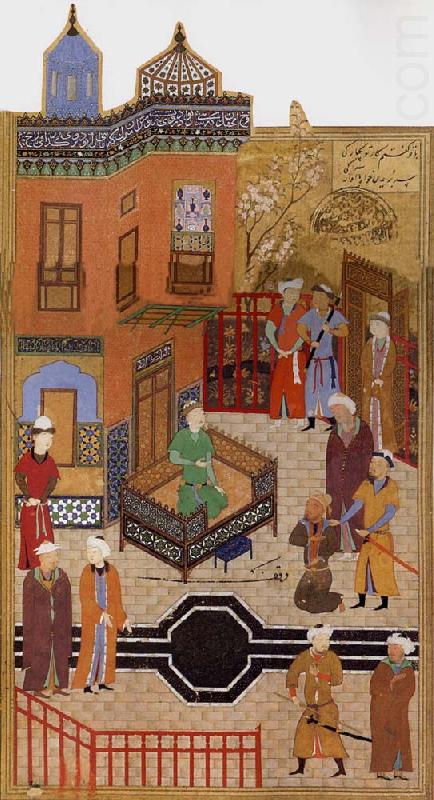 Bihzad A dervish awed by a prince s tajalli china oil painting image