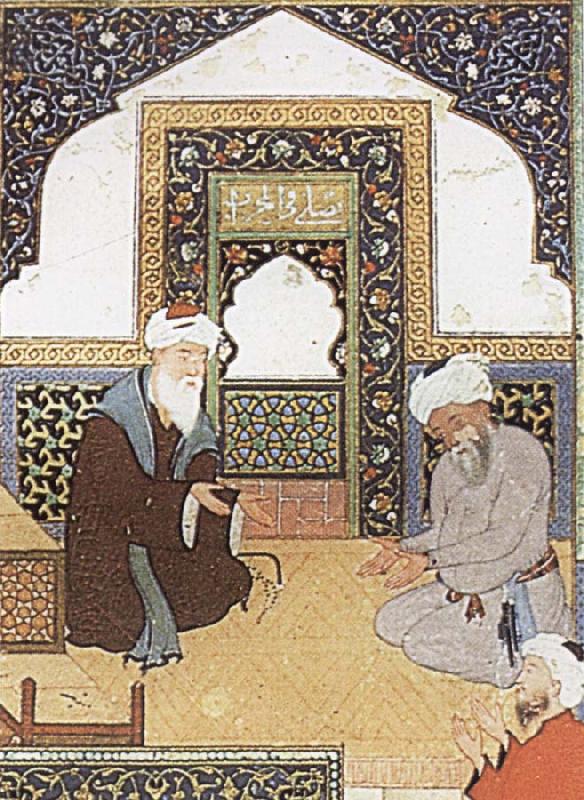 Bihzad A shaykh in the prayer niche of a mosque china oil painting image