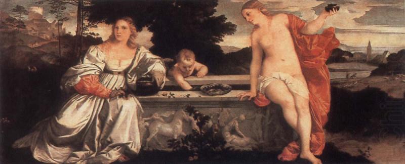 Titian Sacred and Profane Love china oil painting image
