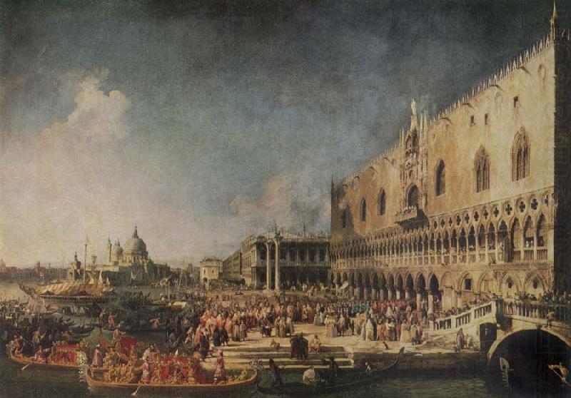 Canaletto The Arrival of the French Ambassador in Venice china oil painting image