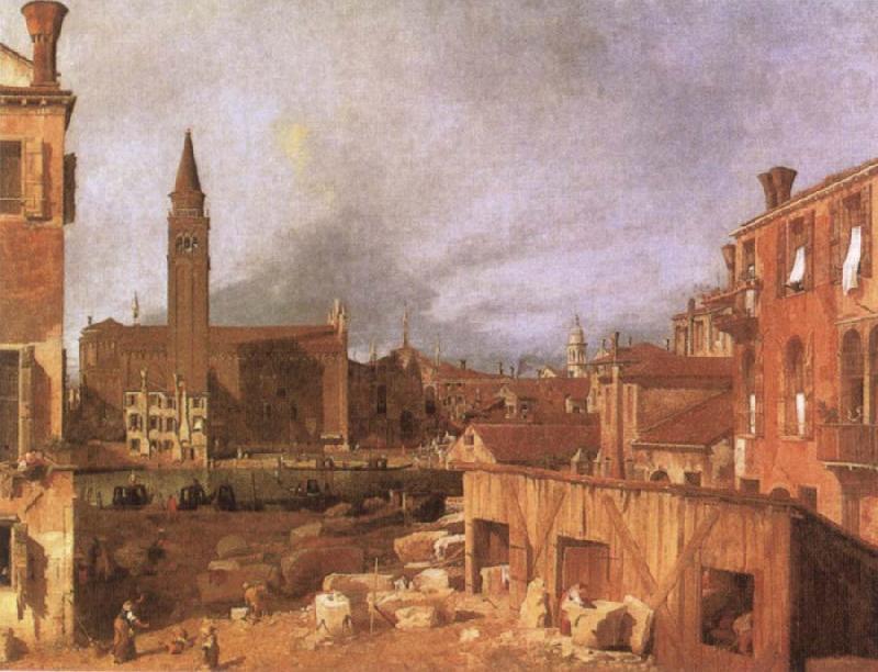 Canaletto Campo S.Vidal and Santa Maria della Carita china oil painting image