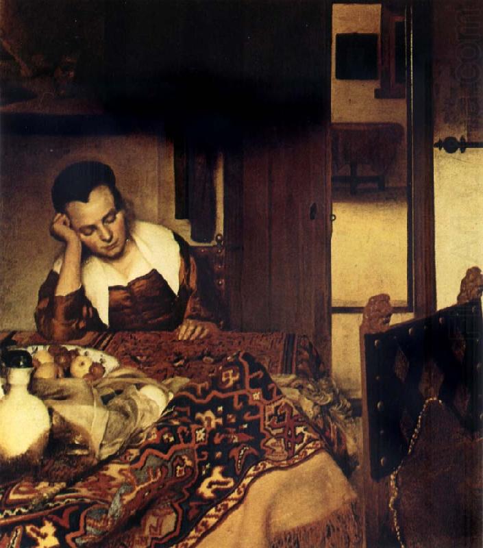 JanVermeer A Girl Asleep china oil painting image