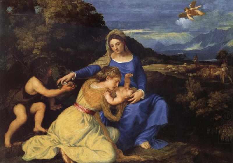 Titian The Virgin and Child with Saint John the Baptist and Saint Catherine china oil painting image