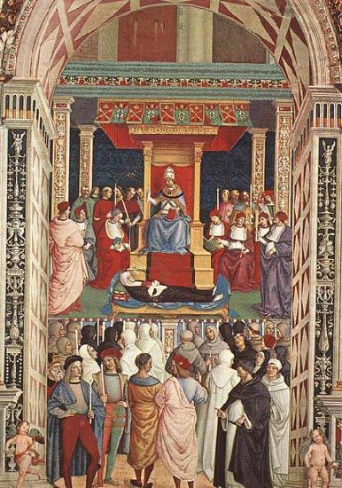 Pinturicchio Pope Aeneas Piccolomini Canonizes Catherine of Siena china oil painting image