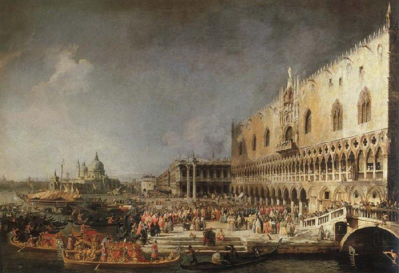 Canaletto reception of the french ambassador in venice china oil painting image