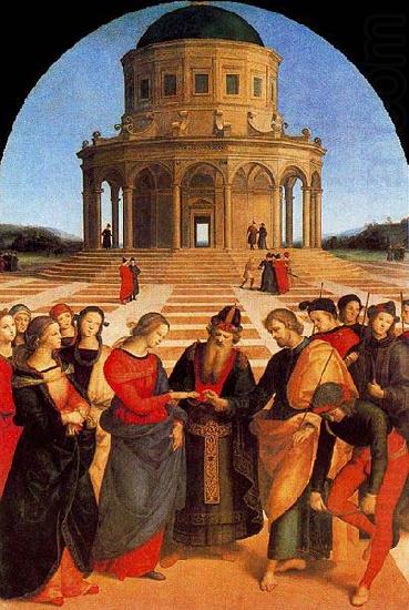 Raphael The Wedding of the Virgin, Raphael most sophisticated altarpiece of this period. china oil painting image