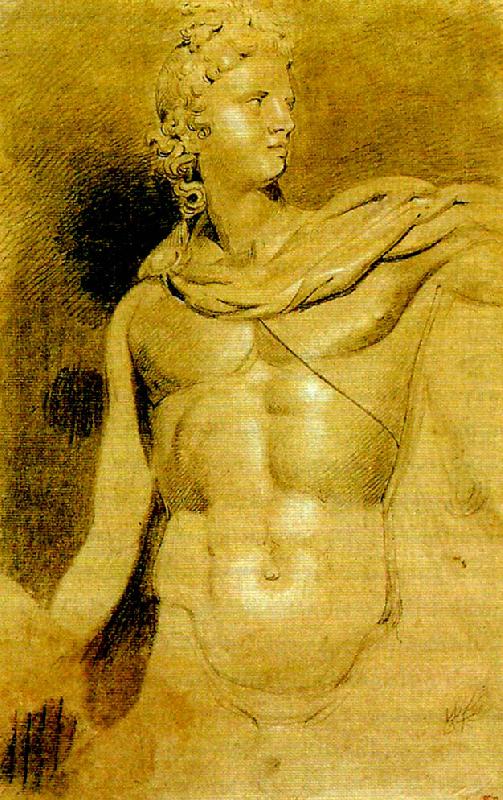 J.M.W.Turner study of the head and torso of the apollo belvedere china oil painting image