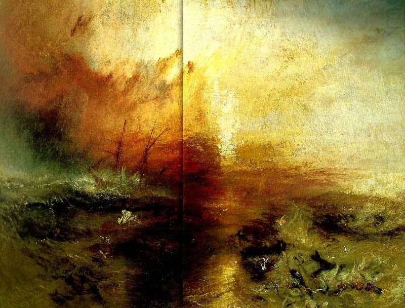 J.M.W.Turner slavers throwing overboard the dead and dying typhon china oil painting image