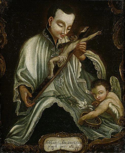 Anonymous Saint Aloysius Gonzaga with the crucifix china oil painting image