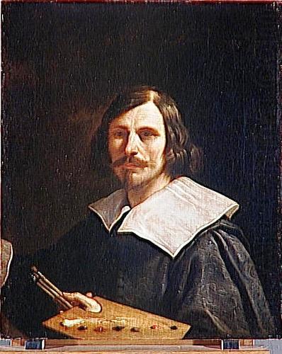 GUERCINO Portrait de lartiste tenant une palette china oil painting image