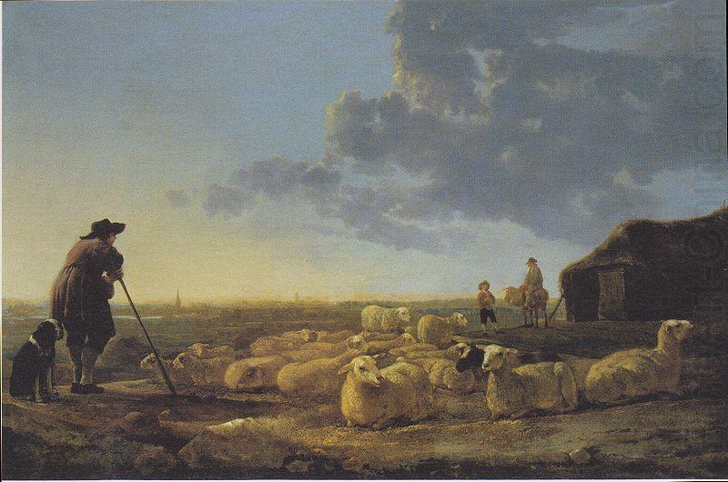 Aelbert Cuyp Flock of sheep at pasture china oil painting image