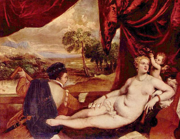Titian Venus und der Lautenspieler china oil painting image