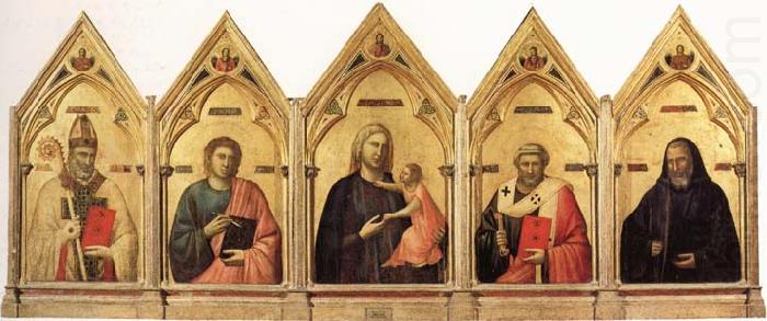 Giotto Madonna and Child with SS.Nicholas.john the Evangelist,Peter and Benedict china oil painting image