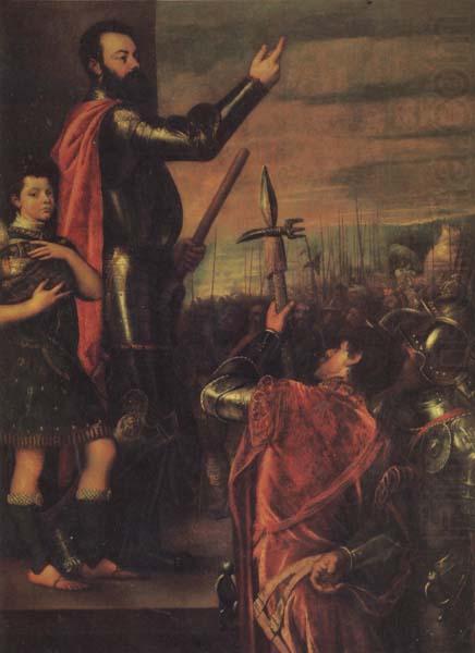 Titian The Exbortation of the Marquis del Vasto to His Troops china oil painting image