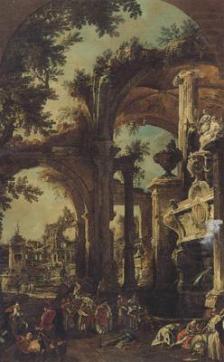 Canaletto (in alto a destra) Giambattista Piazzetta e Giovanni Battista Cimaroli (mk21) china oil painting image