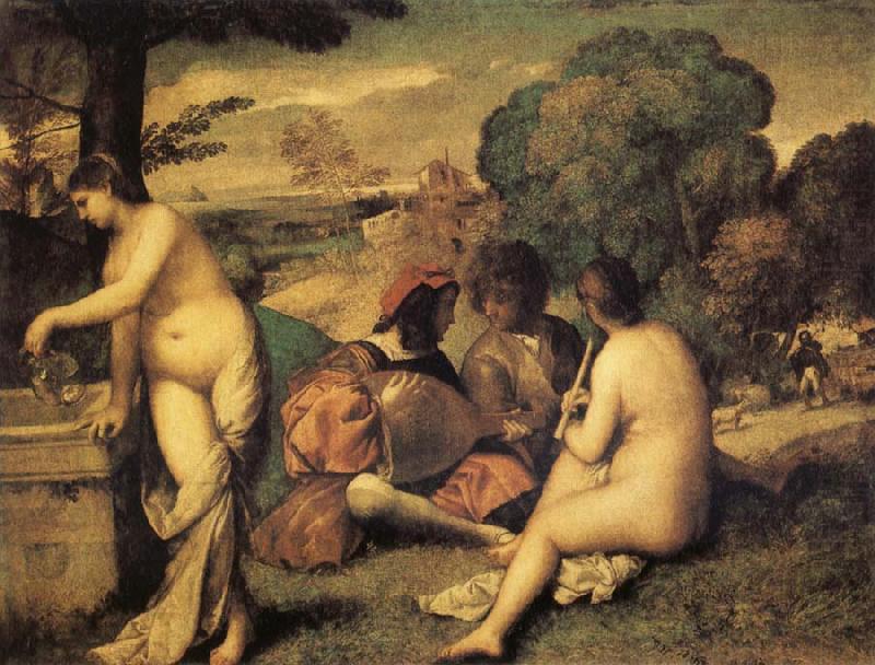 Giorgione Concert Champetre china oil painting image