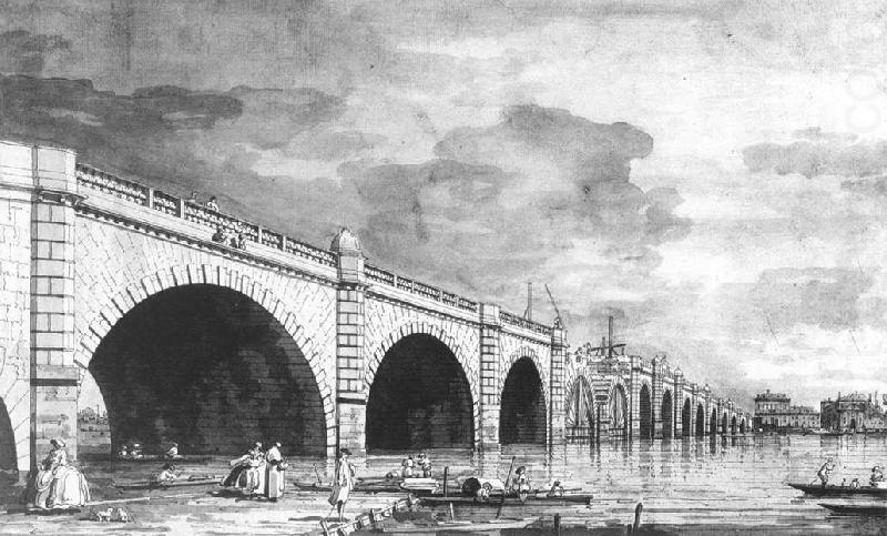 London: Westminster Bridge under Repair vv, Canaletto