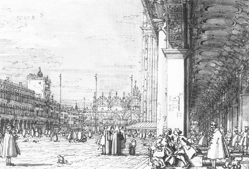 Piazza San Marco: Looking East from the South West Corner  dfd, Canaletto