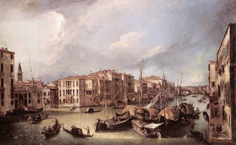 Grand Canal: Looking North-East toward the Rialto Bridge ffg, Canaletto