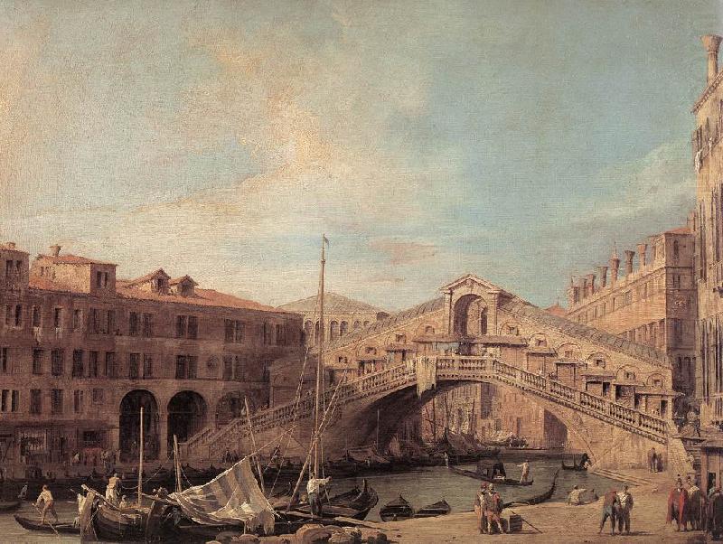 Grand Canal: The Rialto Bridge from the South f, Canaletto