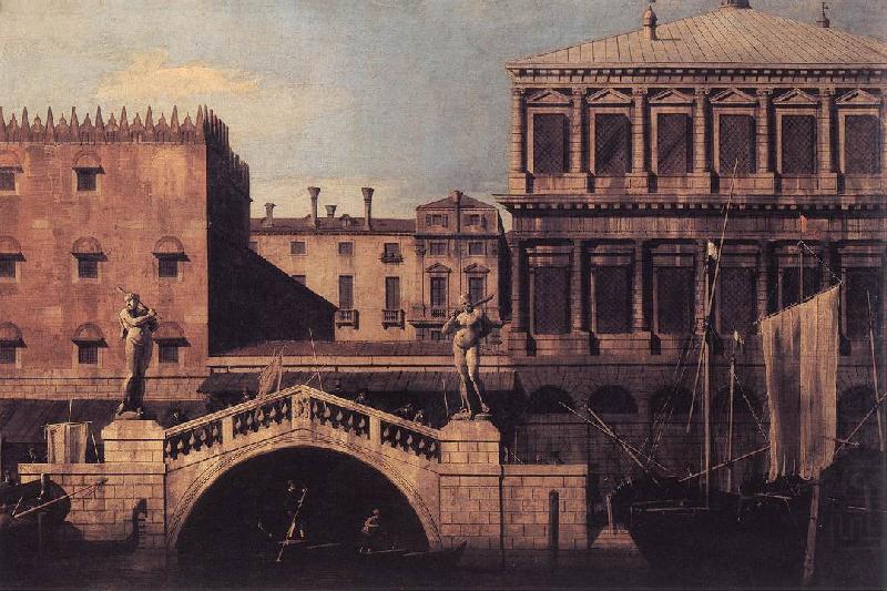 Canaletto Capriccio: The Ponte della Pescaria and Buildings on the Quay d oil painting picture