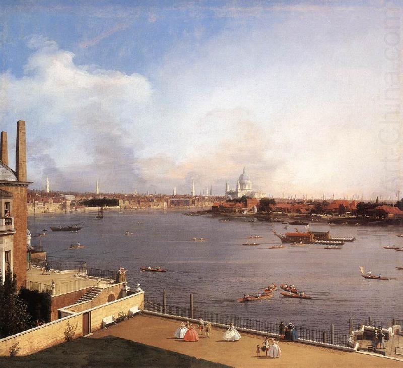 London: The Thames and the City of London from Richmond House g, Canaletto
