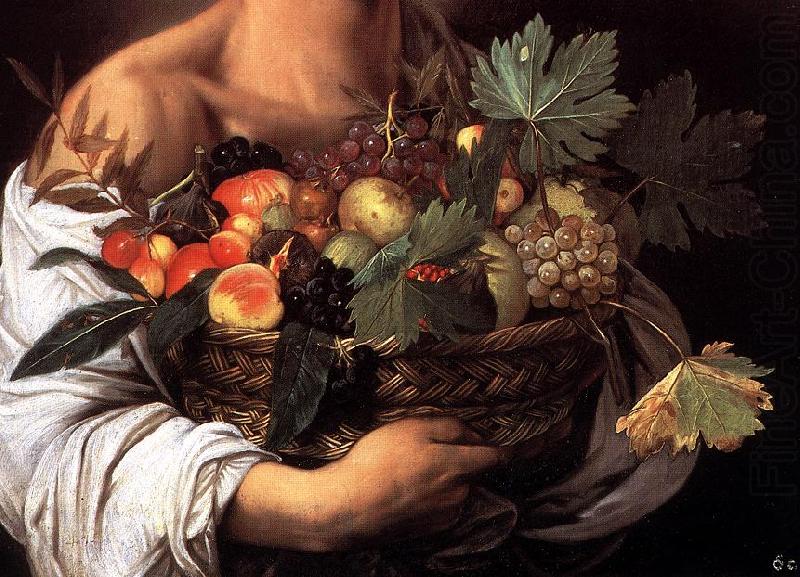 Boy with a Basket of Fruit (detail) fg, Caravaggio