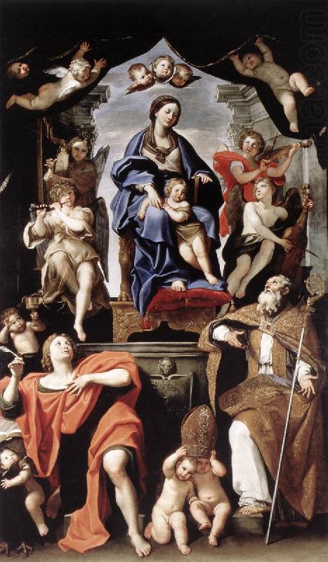 Madonna and Child with St Petronius and St John the Baptist dg, Domenichino